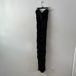Good American Black Strapless Dress